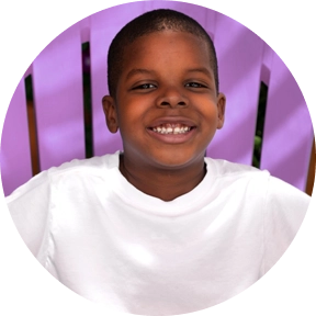 African-American boy smiling