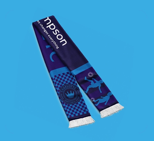 Scarf on blue background